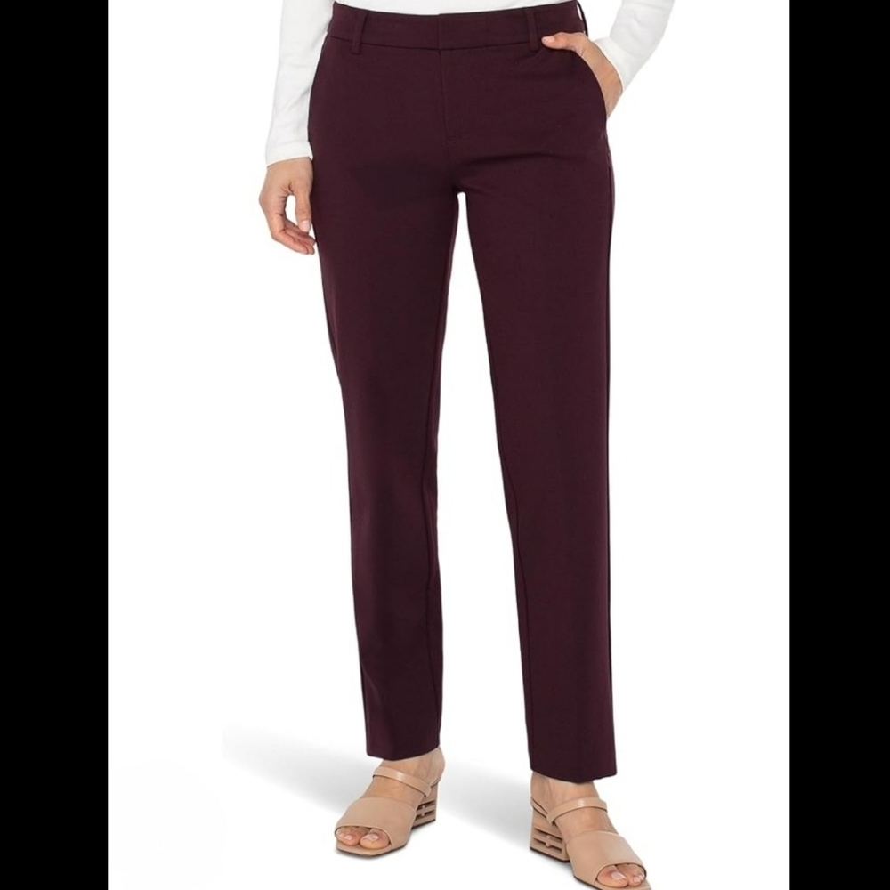 Liverpool Women's Straight Leg Pants - Burgundy
